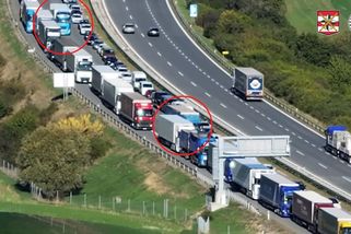 Neuvěřitelně arogantní. Dva zahraniční kamioňáci předjížděli kolonu na D1 záchranářskou uličkou | Novinky.cz: Krimi